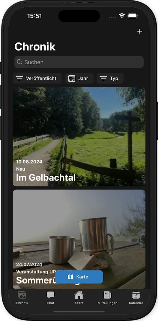 Governance & Sicherheit Screenshot Dunkelmodus