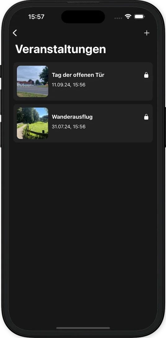 Daten & Inhalte Screenshot Dunkelmodus